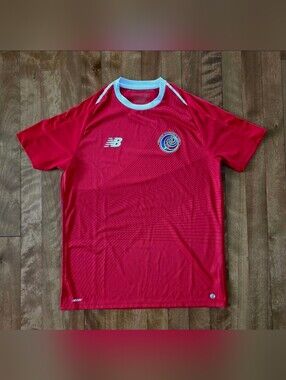 Costa Rica New Balance Soccer Jersey Red Mens sz M 2018 FIFA World Cup